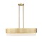 Z-Lite Counterpoint Linear Chandelier, 5-Light, 16 In.W x 42 In.L x 10.5 In.H, Modern Gold/White 495-42L-MGLD - alternate 2